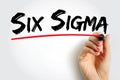 Six Sigma (6ÃÆ) - set of techniques and tools for process improvement, text concept for presentations and reports